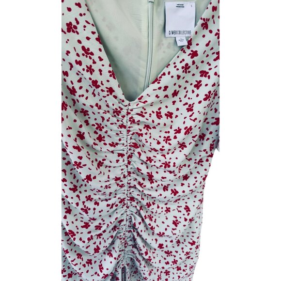 C/MEO Collective Women's Ruched Floral Midi Dress Small US 4 - Picture 5 of 11